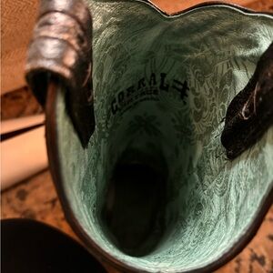 Corral Boots (worn once) size 6 black and gray studded. Like new(no box)